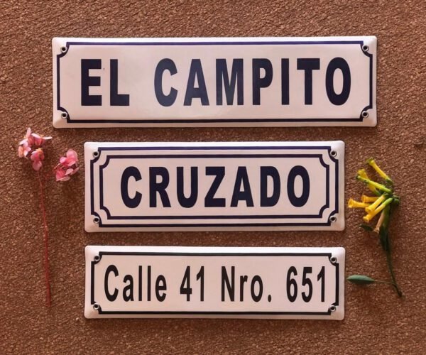 Doble Marco — Placas Parmui Placa enlozada Parmui, doble marco
