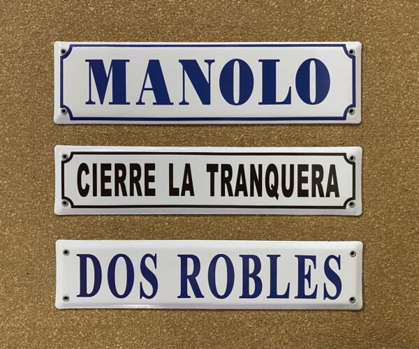 Sin Marco — Placas Parmui Placa enlozada Parmui, sin marco