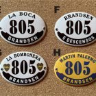 Placas Boca Juniors — diseños E, F, G y H