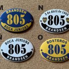 Placas Boca Juniors — diseños M, N, Ñ y O