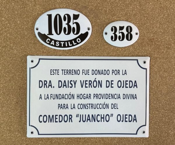 Conmemorativas — Placas Parmui Placa enlozada Parmui, conmemorativas
