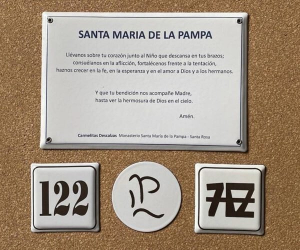 Cuadradas — Placas Parmui Placa enlozada Parmui, cuadradas