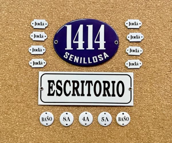 Medidas pequeñas — Placas Parmui Placa enlozada Parmui, medidas pequeñas