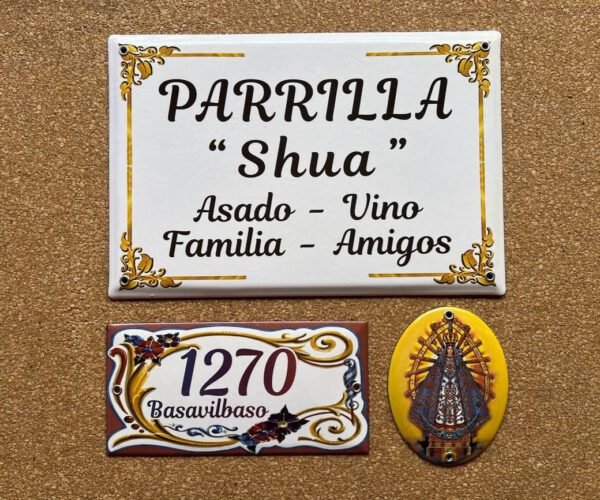 Parrilla — Placas Parmui Placa enlozada Parmui, parrilla