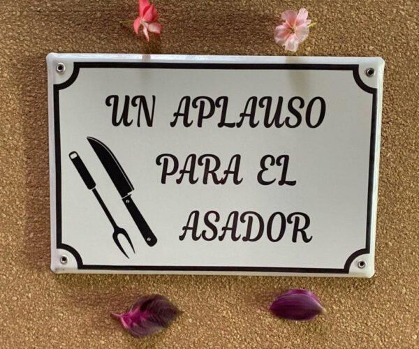 Parrilla — Placas Parmui Placa enlozada Parmui, parrilla