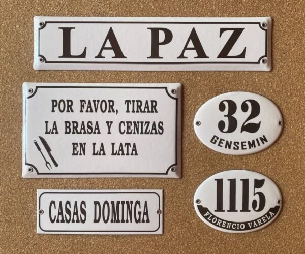 Parrilla — Placas Parmui Placa enlozada Parmui, parrilla