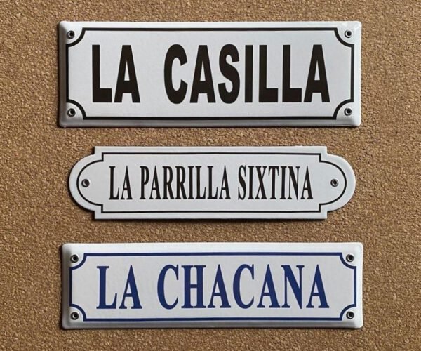 Parrilla — Placas Parmui Placa enlozada Parmui, parrilla