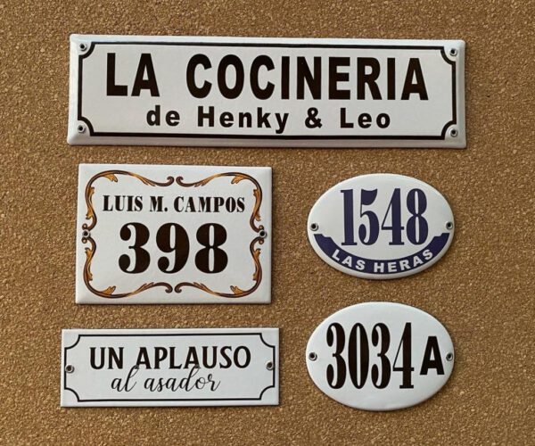 Parrilla — Placas Parmui Placa enlozada Parmui, parrilla