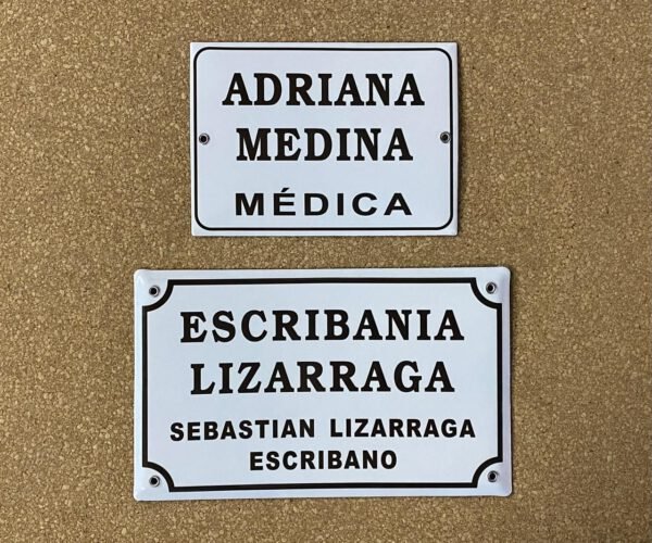 Profesionales — Placas Parmui Placa enlozada Parmui, profesionales
