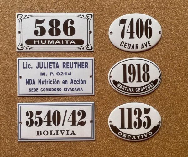 Profesionales — Placas Parmui Placa enlozada Parmui, profesionales