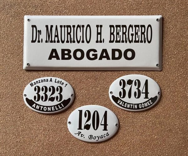 Profesionales — Placas Parmui Placa enlozada Parmui, profesionales