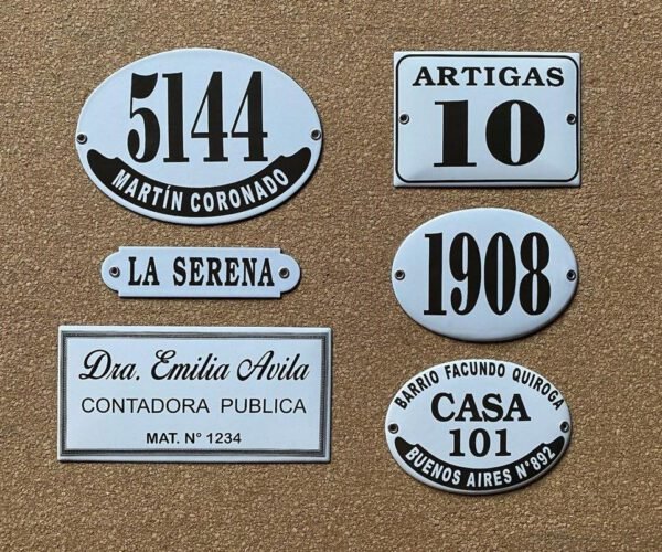 Profesionales — Placas Parmui Placa enlozada Parmui, profesionales