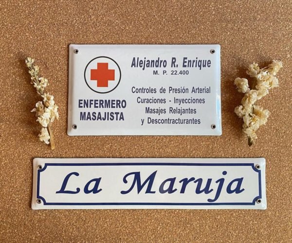 Profesionales — Placas Parmui Placa enlozada Parmui, profesionales