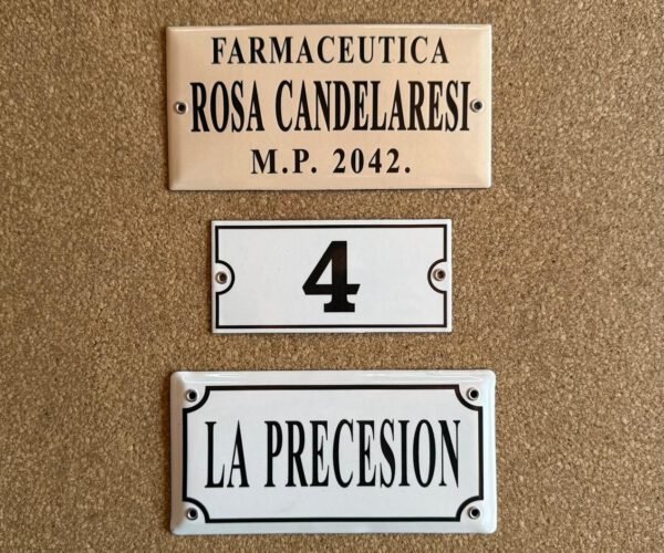 Profesionales — Placas Parmui Placa enlozada Parmui, profesionales
