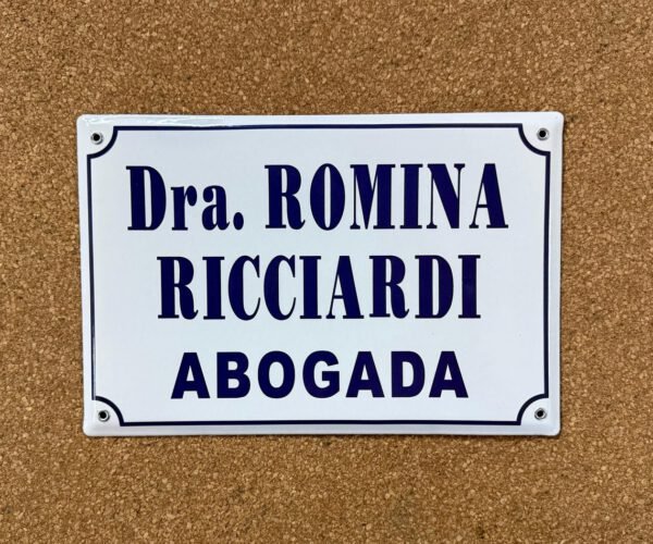 Profesionales — Placas Parmui Placa enlozada Parmui, profesionales