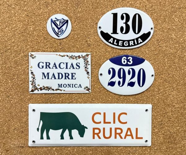 Redondas — Placas Parmui Placa enlozada Parmui, redondas