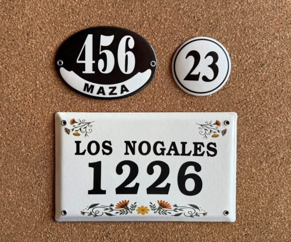 Redondas — Placas Parmui Placa enlozada Parmui, redondas