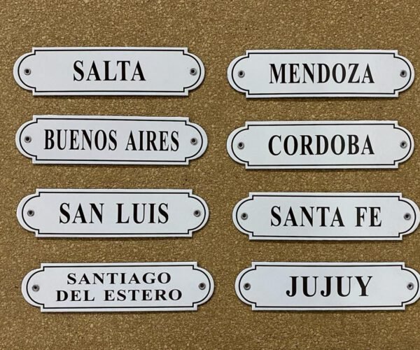 Sagomadas — Placas Parmui Placa enlozada Parmui, sagomadas