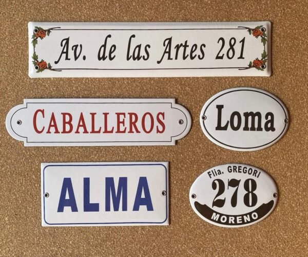 Sagomadas — Placas Parmui Placa enlozada Parmui, sagomadas