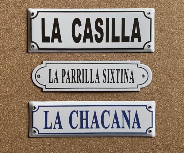 Sagomadas — Placas Parmui Placa enlozada Parmui, sagomadas