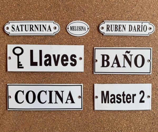 Sagomadas — Placas Parmui Placa enlozada Parmui, sagomadas