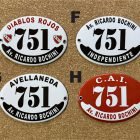 Placas Independiente — diseños E, F, G y H