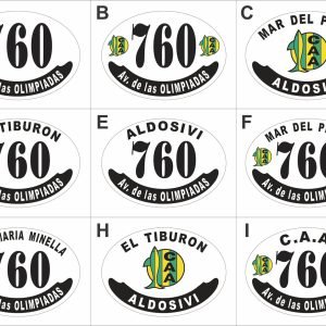 Modelos de placa enlozada de Aldosivi