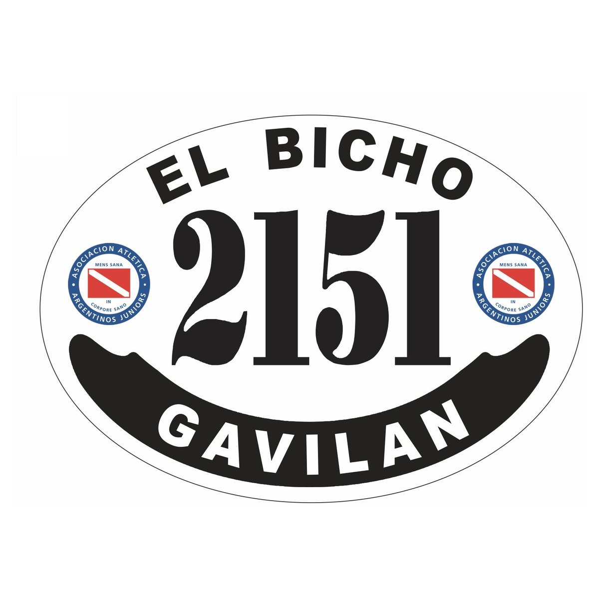 Placa enlozada de Argentinos Juniors, diseño D