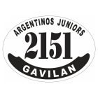 Placa enlozada de Argentinos Juniors, diseño E