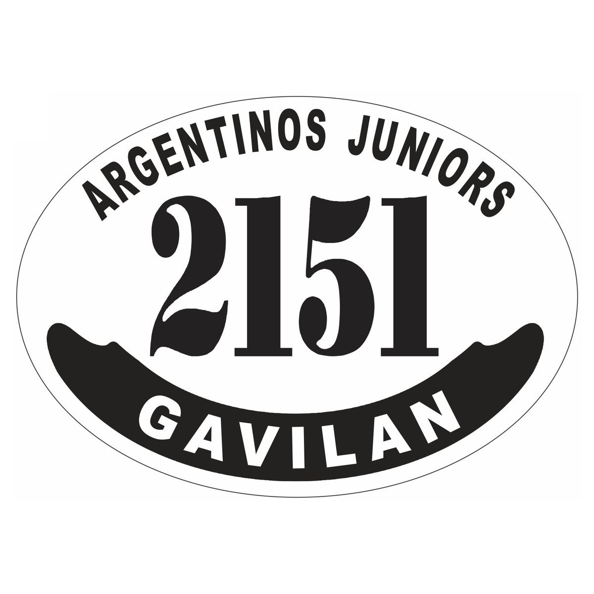 Placa enlozada de Argentinos Juniors, diseño E