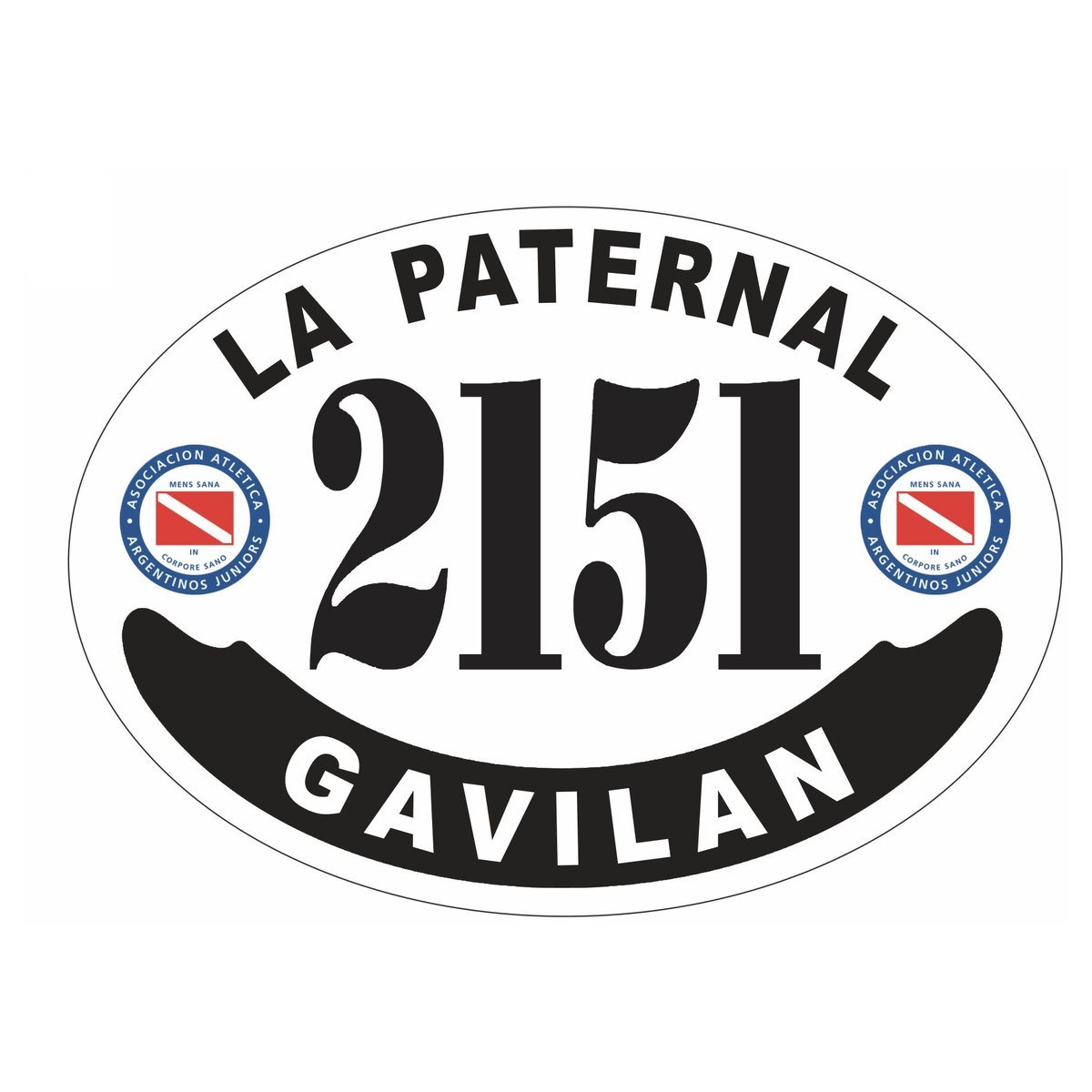 Placa enlozada de Argentinos Juniors, diseño F