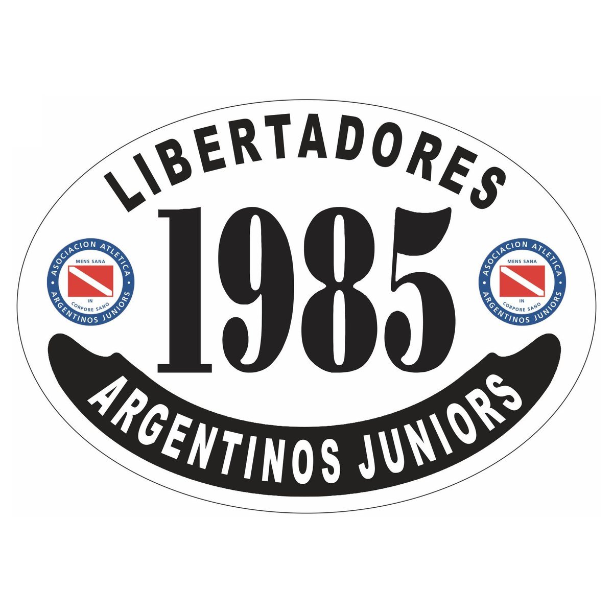 Placa enlozada de Argentinos Juniors, diseño J