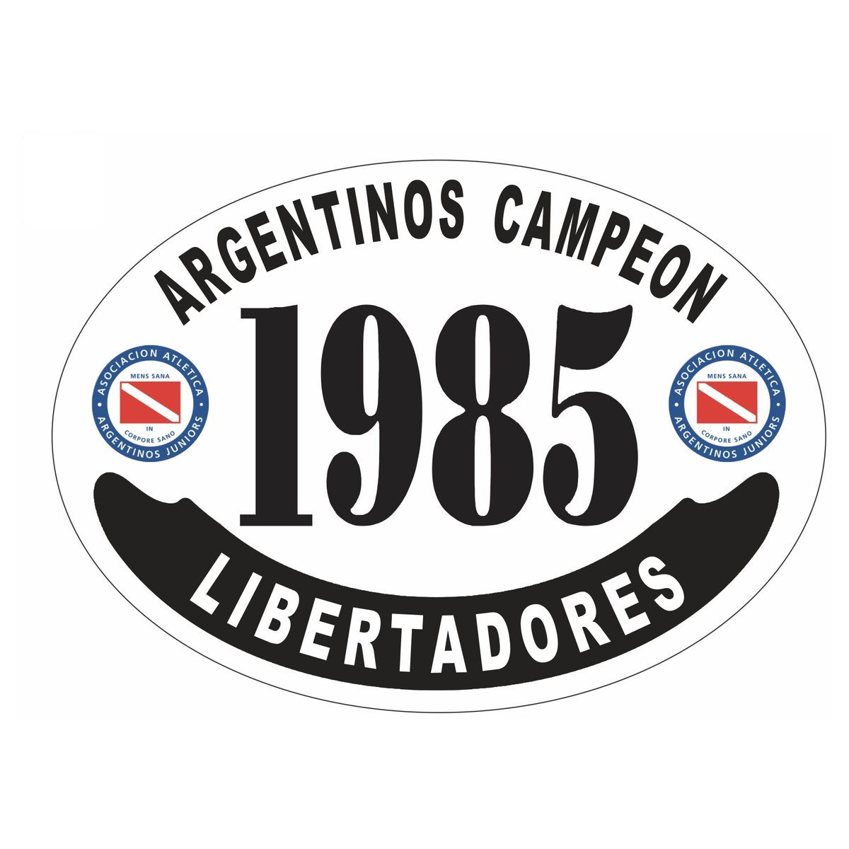 Placa enlozada de Argentinos Juniors, diseño K