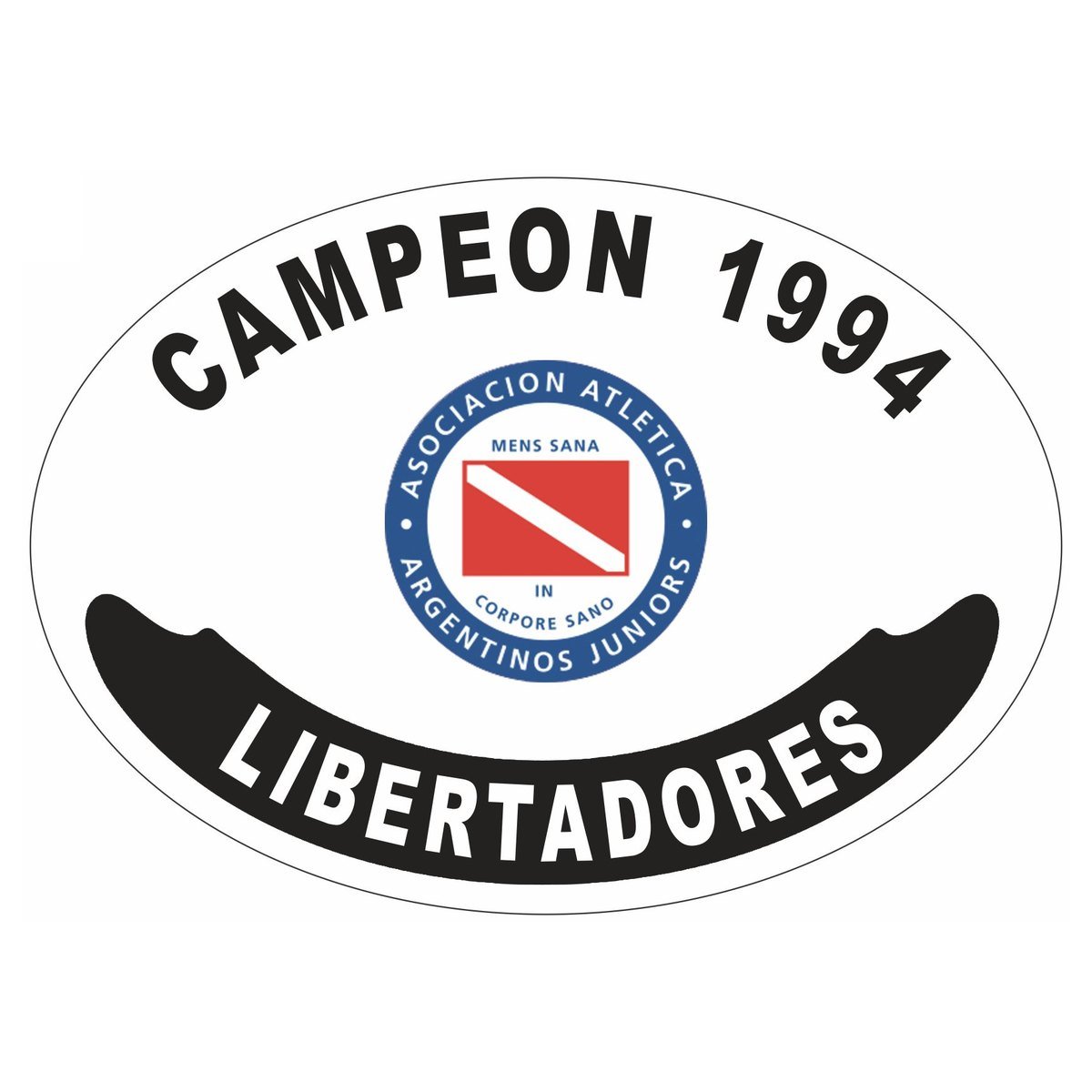 Placa enlozada de Argentinos Juniors, diseño L