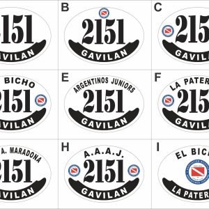 Modelos de placa enlozada de Argentinos Juniors