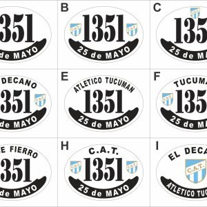 Modelos de placa enlozada de Atlético Tucumán