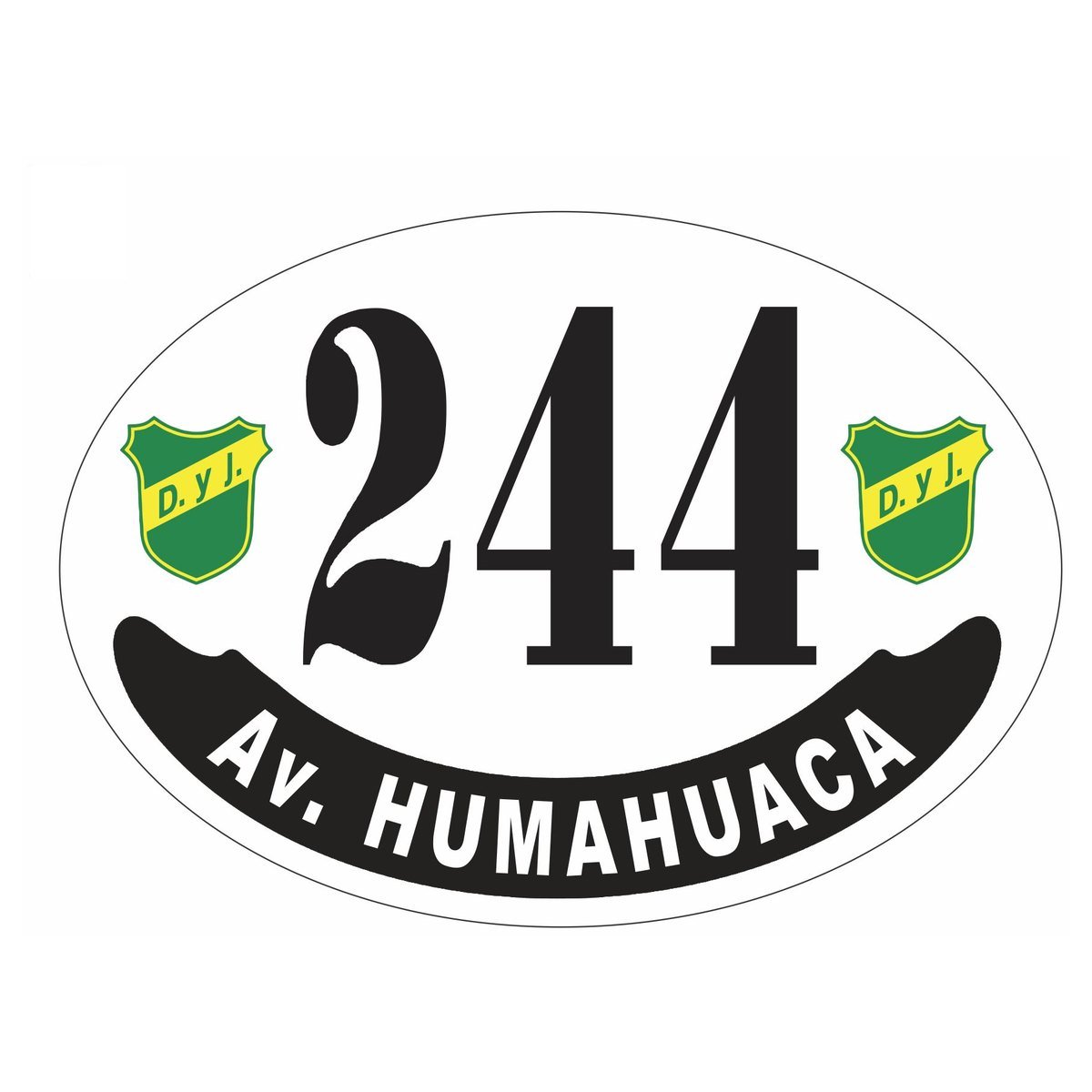 Placa enlozada de Defensa y Justicia, diseño B