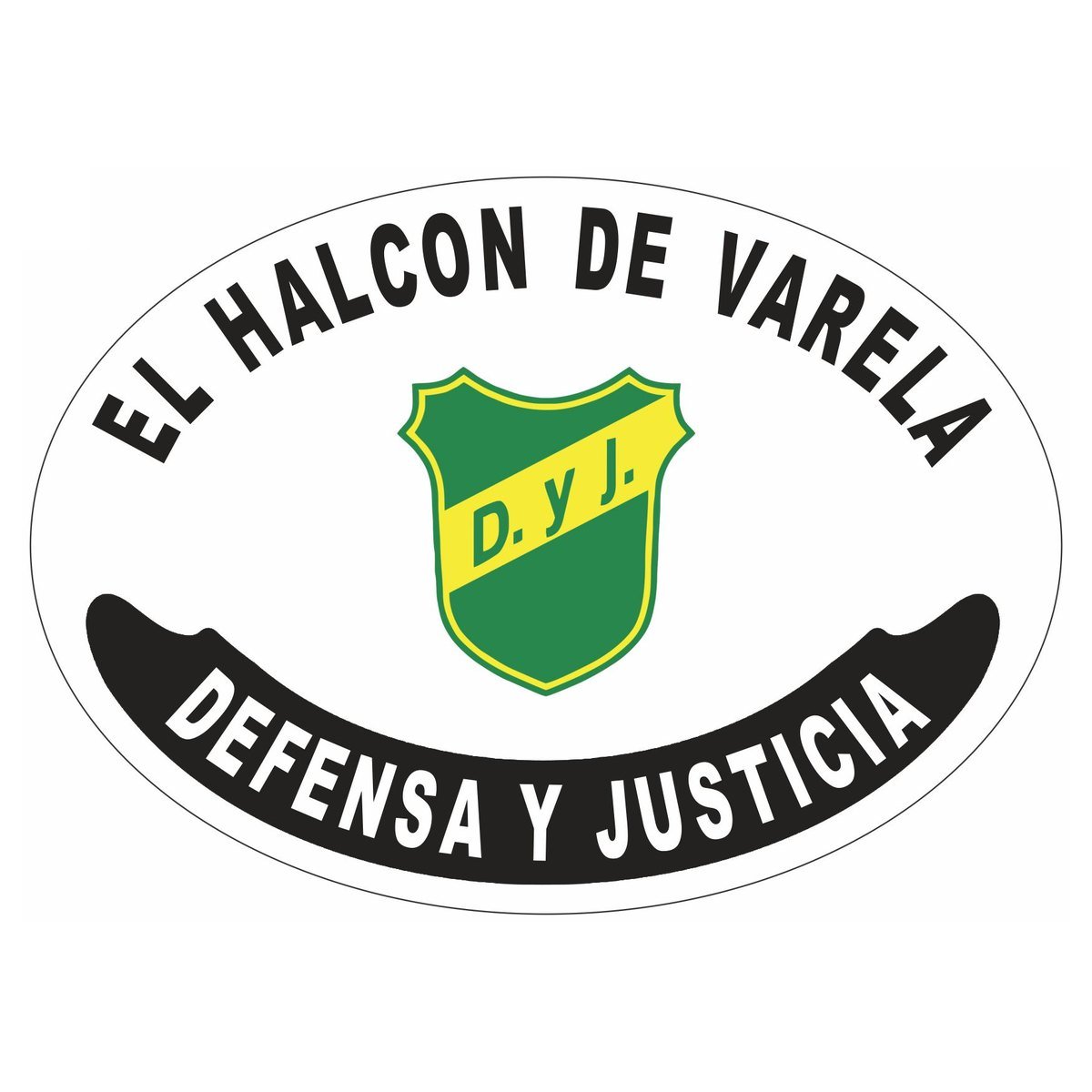 Placa enlozada de Defensa y Justicia, diseño C