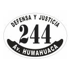 Placa enlozada de Defensa y Justicia, diseño E