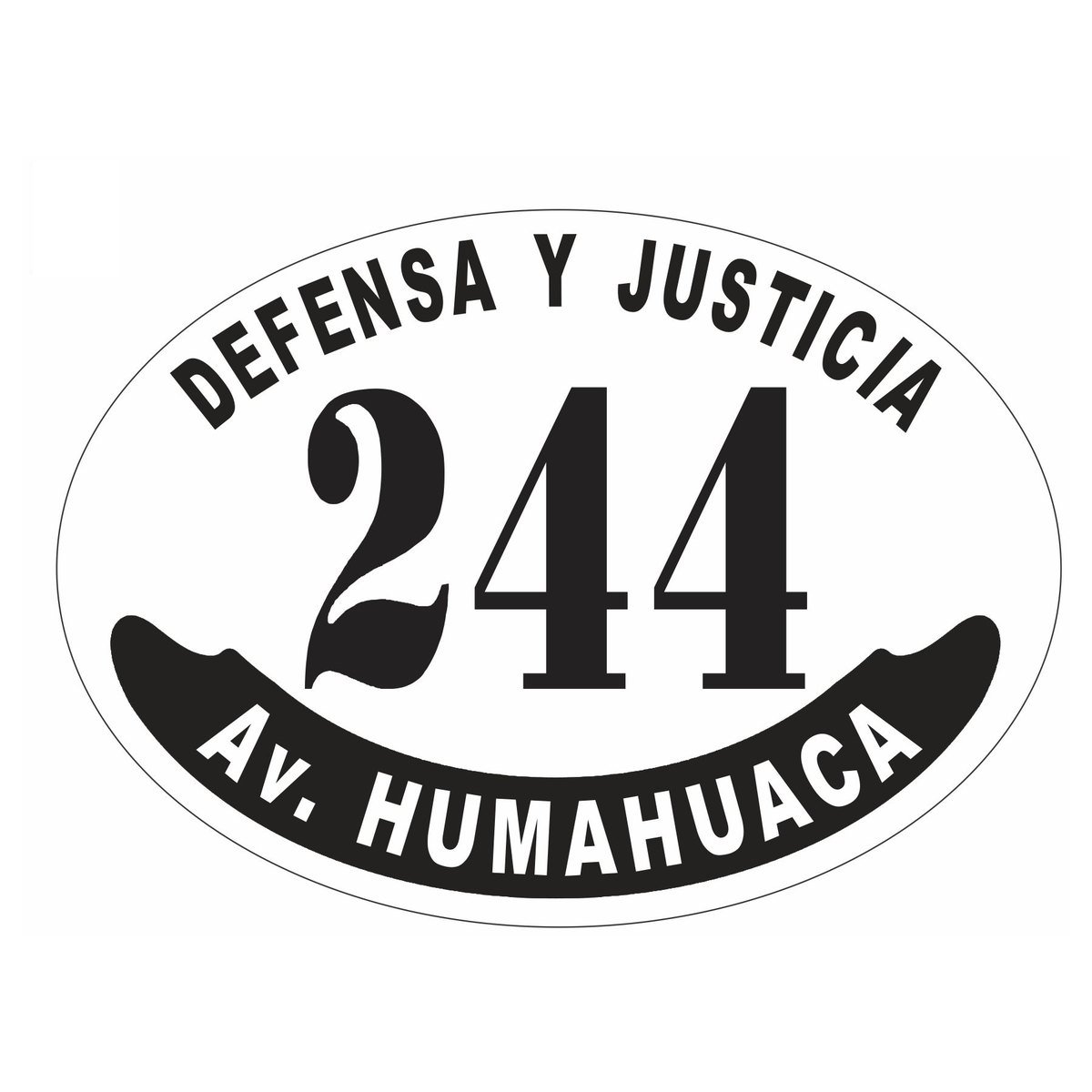 Placa enlozada de Defensa y Justicia, diseño E
