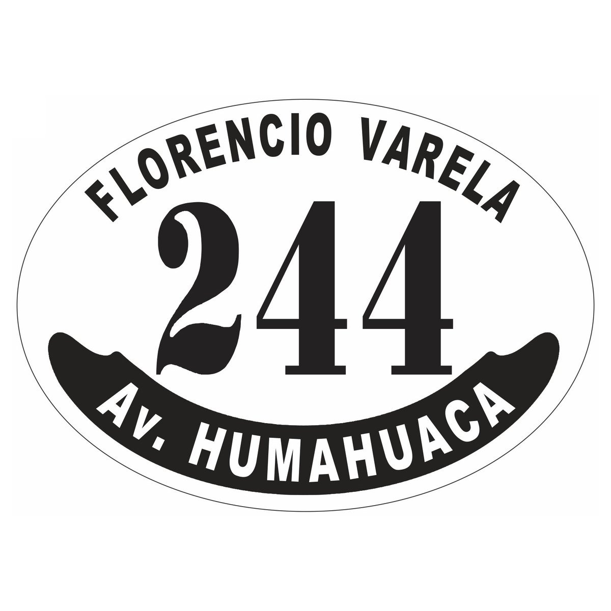 Placa enlozada de Defensa y Justicia, diseño F