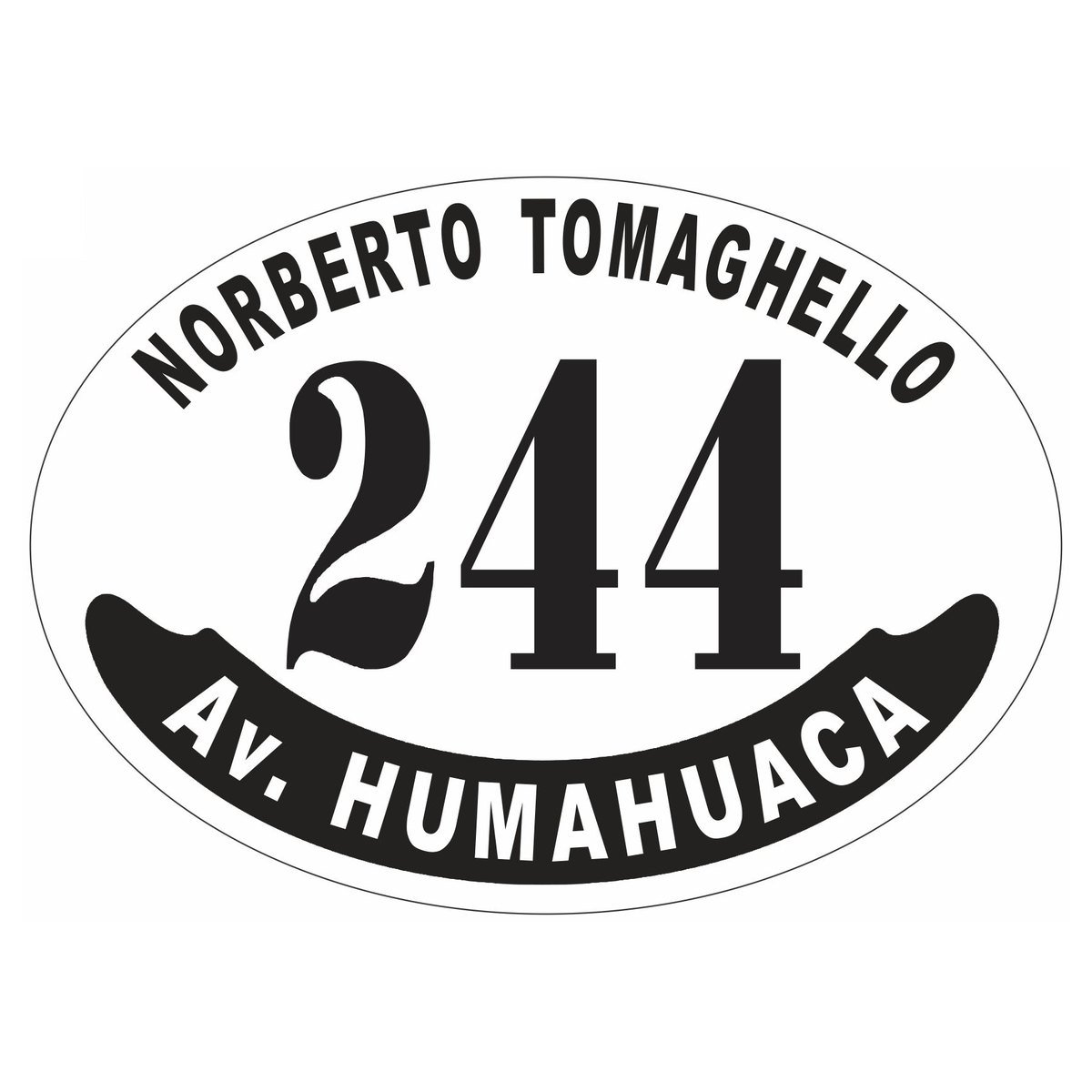 Placa enlozada de Defensa y Justicia, diseño G