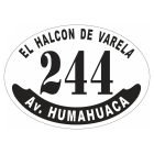 Placa enlozada de Defensa y Justicia, diseño H