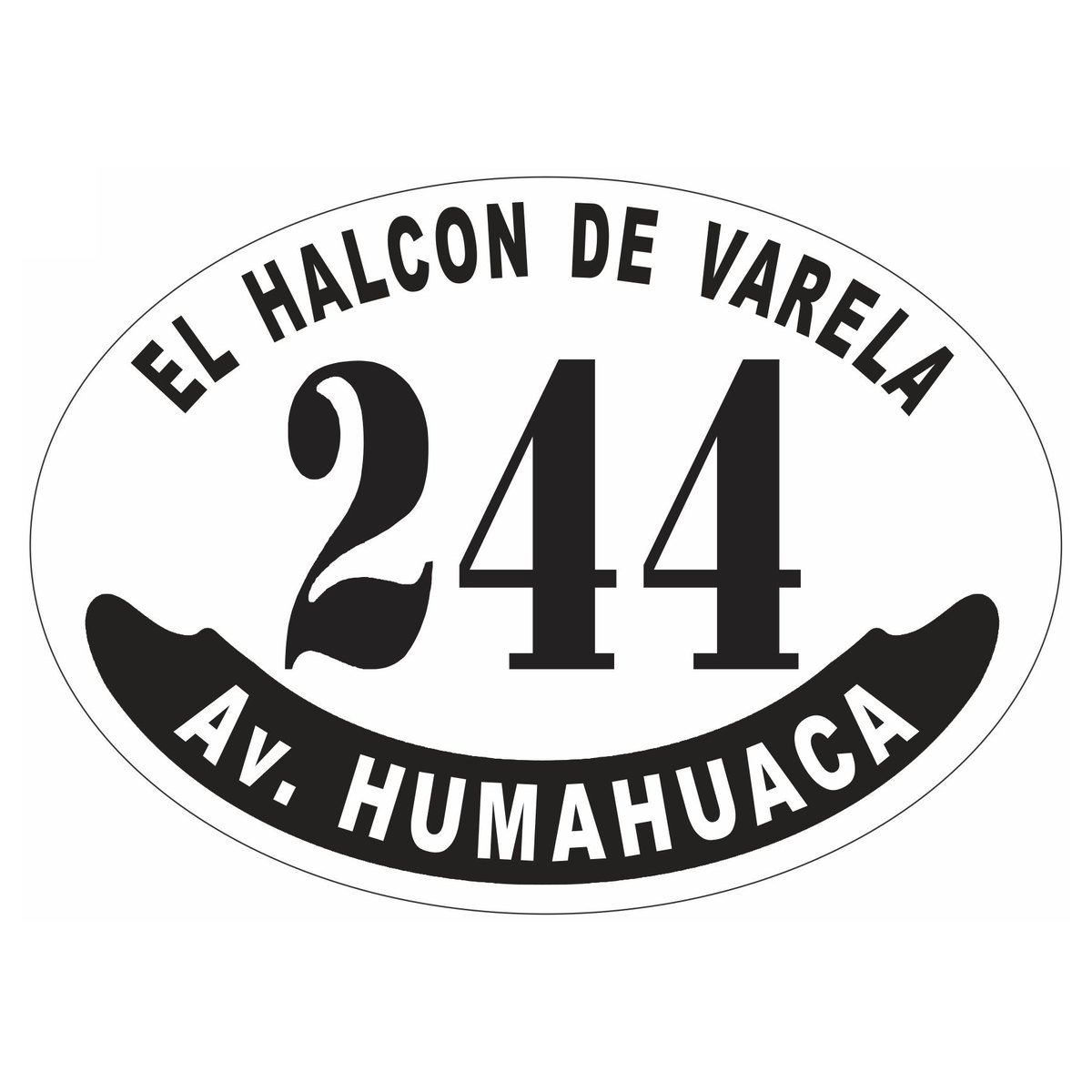 Placa enlozada de Defensa y Justicia, diseño H
