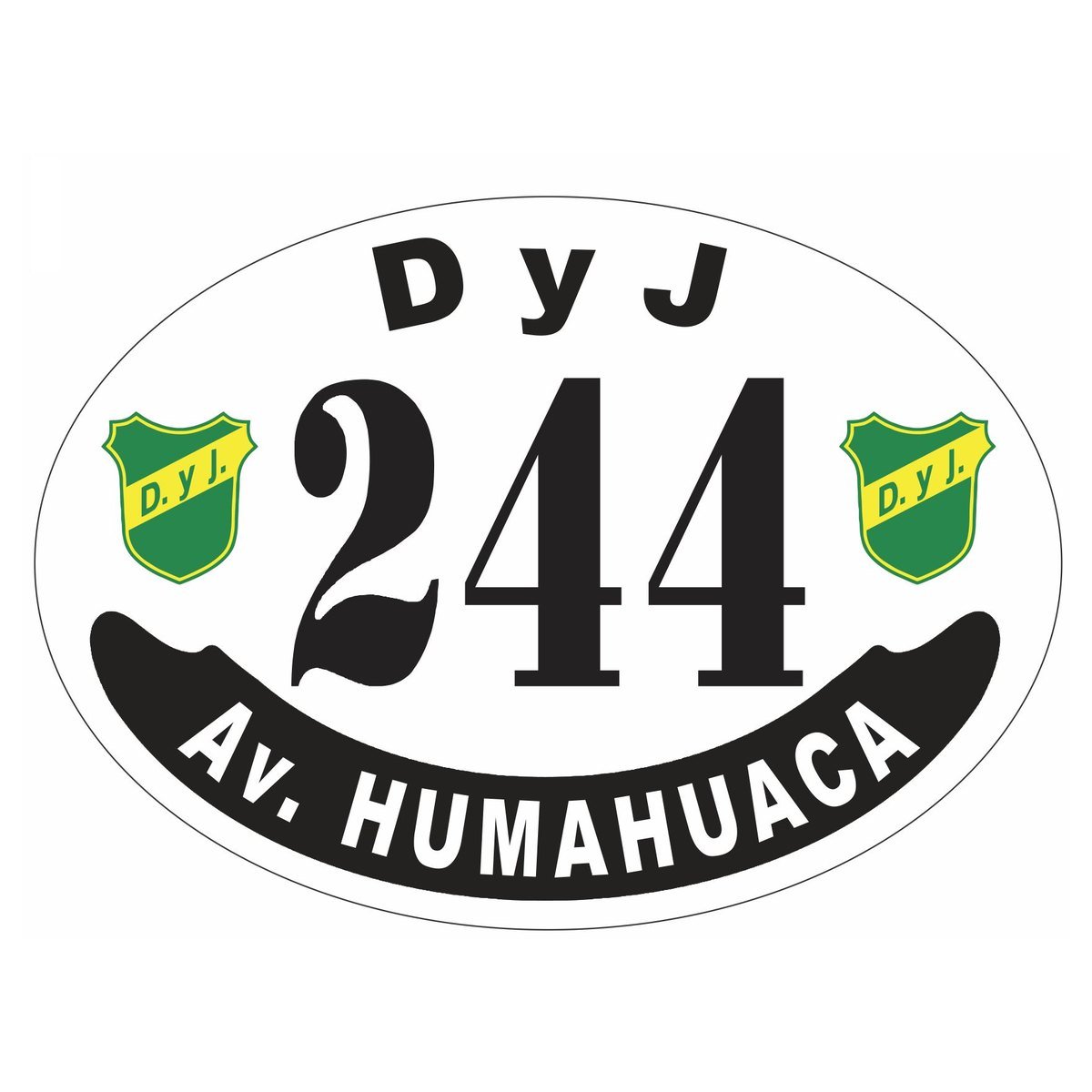 Placa enlozada de Defensa y Justicia, diseño I