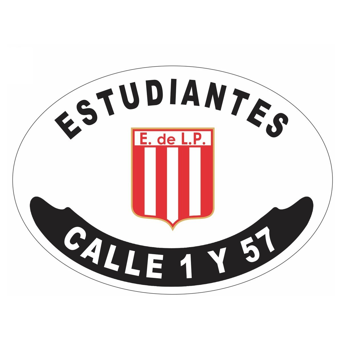 Placa enlozada de Estudiantes de La Plata, diseño A