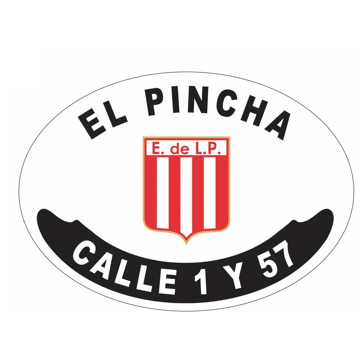 Placa enlozada de Estudiantes de La Plata, diseño B