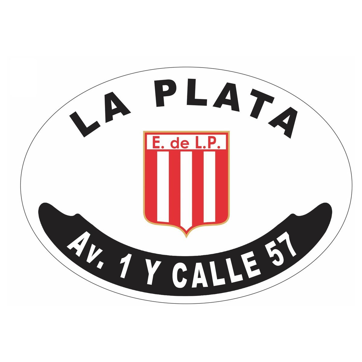 Placa enlozada de Estudiantes de La Plata, diseño F