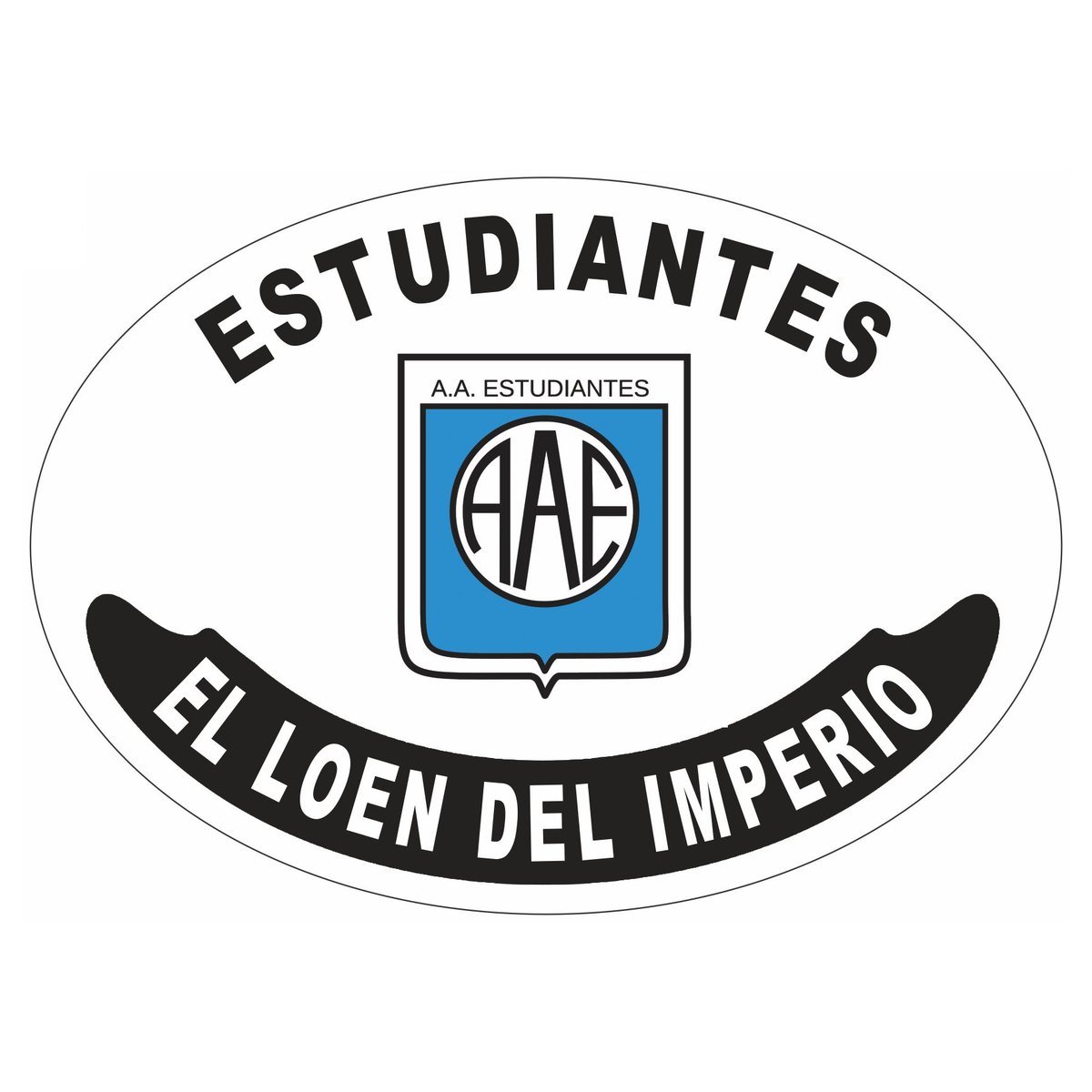 Placa enlozada de Estudiantes de Río Cuarto, diseño C