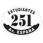 Placa enlozada de Estudiantes de Río Cuarto, diseño E